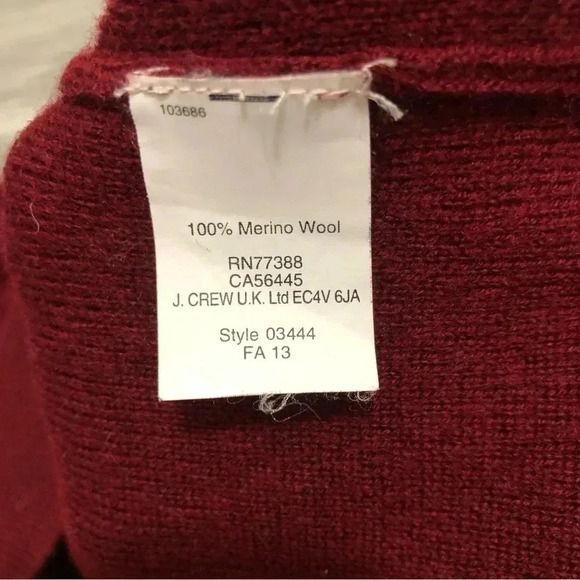 J Crew Merino Wool Burgundy Tunic Sweater Size S
Front pockets Knit‎ - Picture 6 of 8